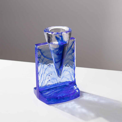 Candlestick Ice Age by Kjell Engmann for Kosta Boda Glass