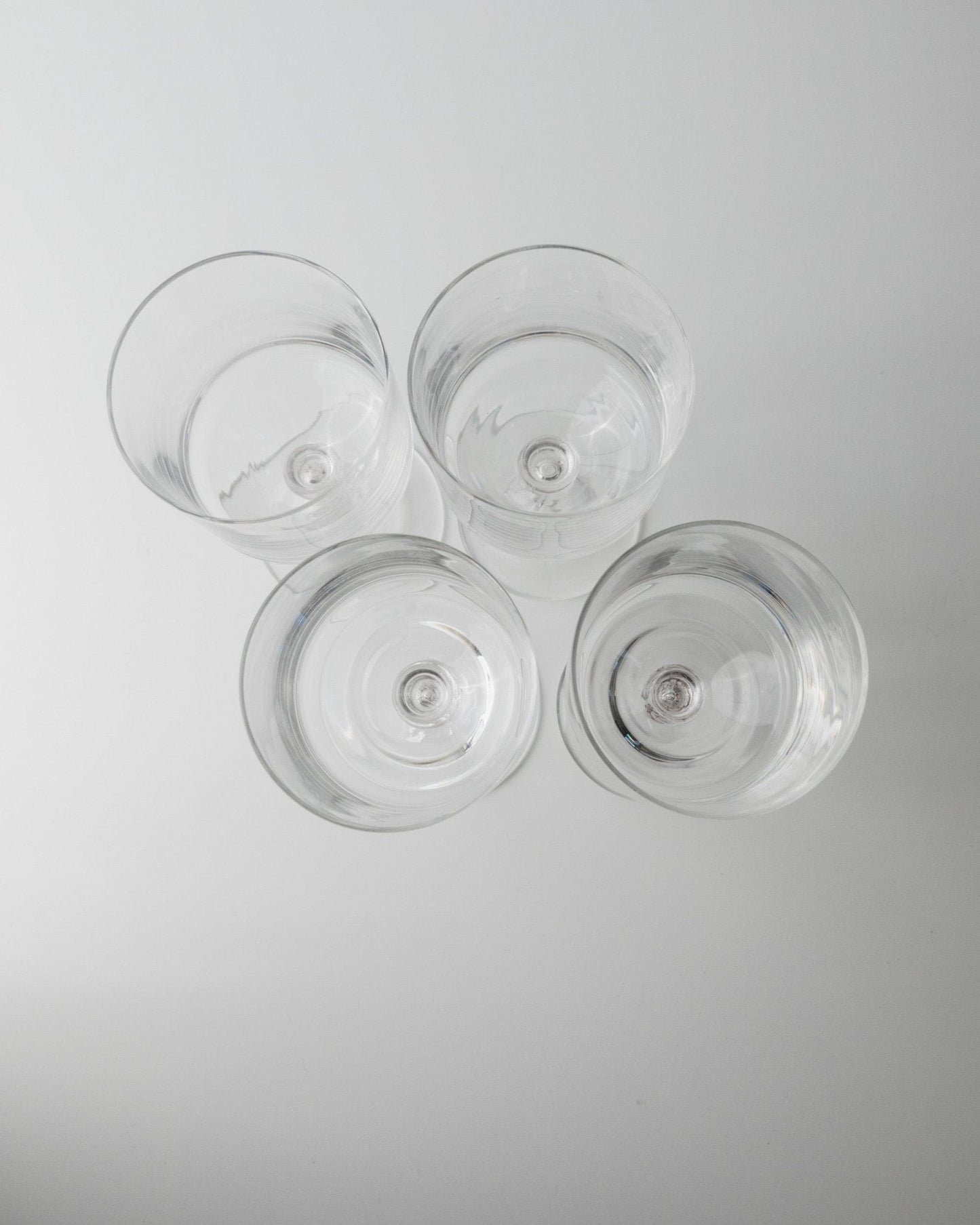 Set von 4 Vintage Weingläser Mid-Century Design Italien 70er