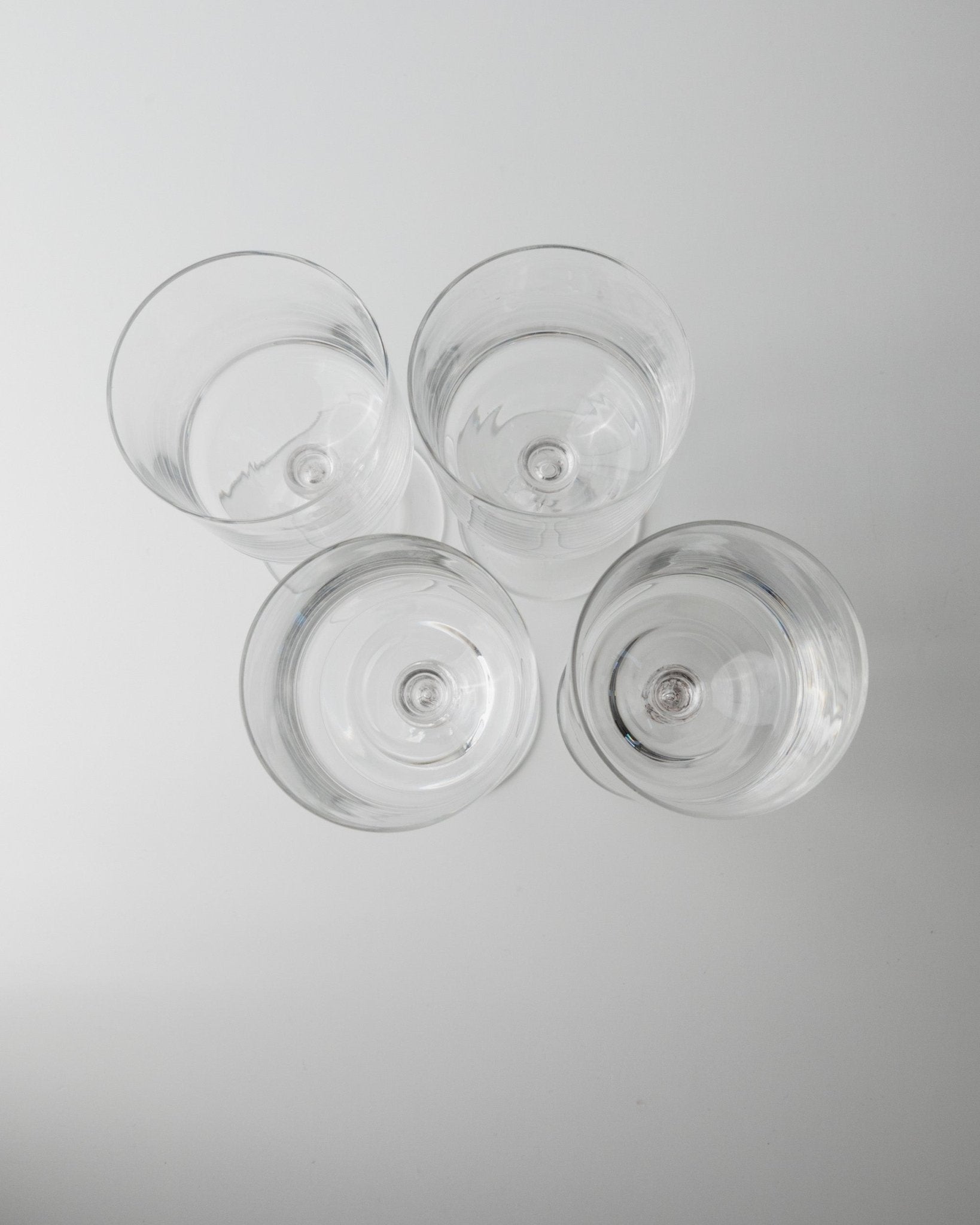 Set von 4 Vintage Weingläser Mid-Century Design Italien 70er