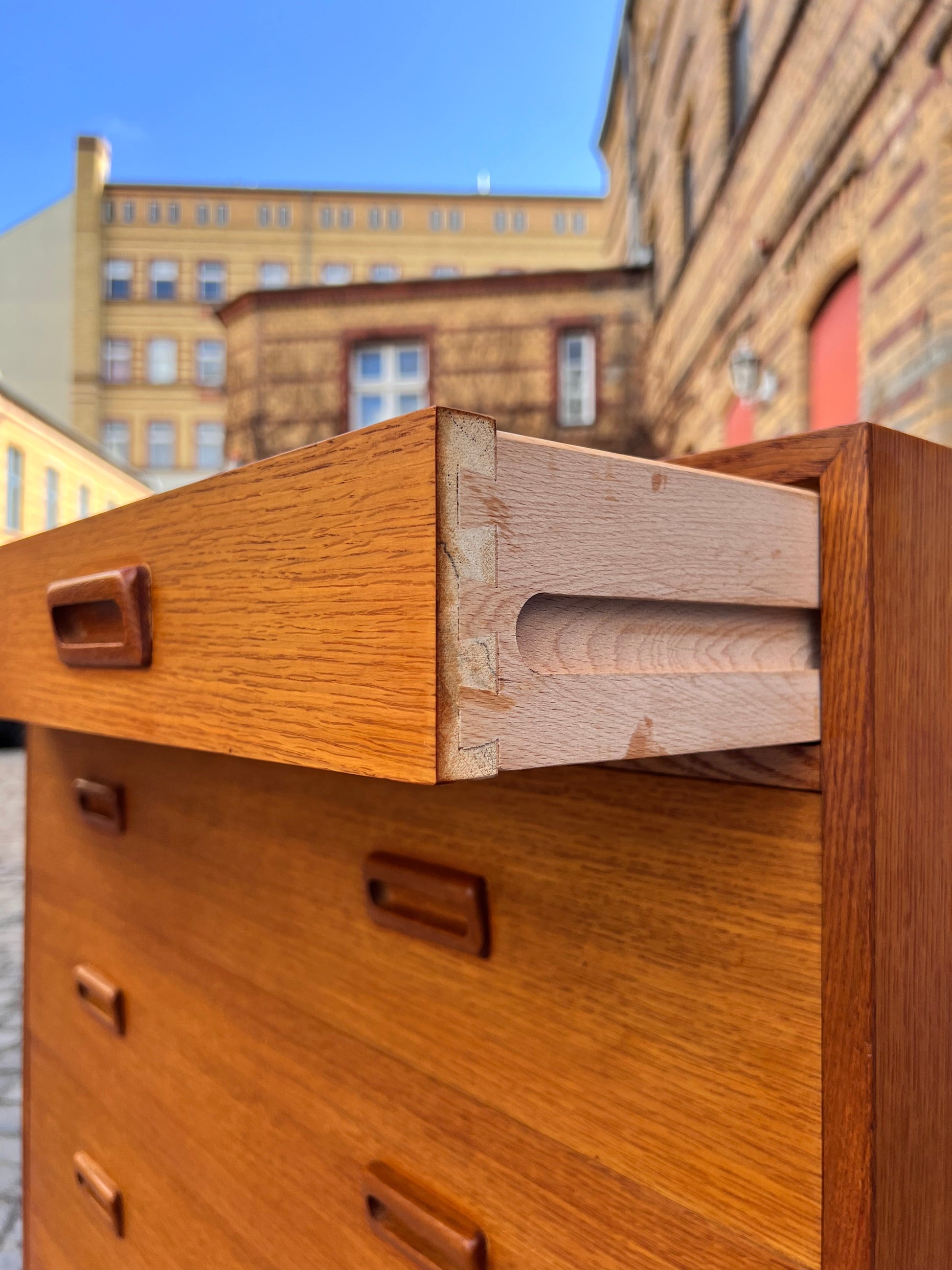 Vintage Tallboy Kommode von Holger Jensen für FDB Møbler mit Doppelgriffen