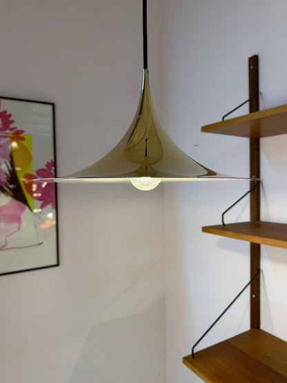Hängeleuchte "Trompetenlampe" gold von Claus Bonderup und Torsten Thorup für Fog und Mørup
