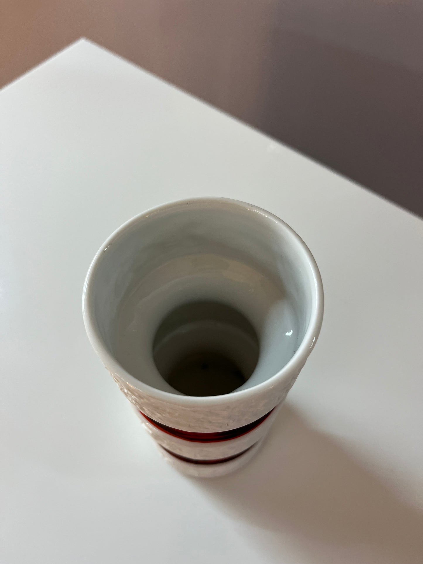 Vintage Vase 635/2 rot schwarz von Royal Porzellan Bavaria KPM