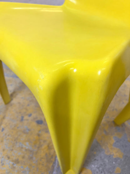 Vintage Esszimmerstuhl BA 1171 gelb von Helmut Bätzner für Bofinger