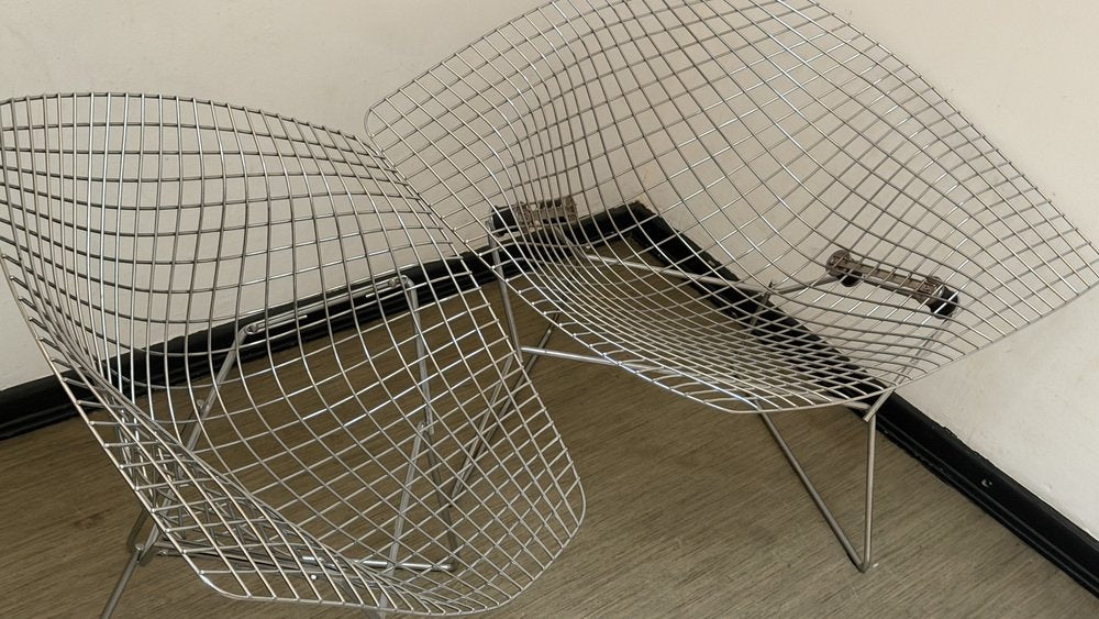 Set von 2 Stühle "Diamond Chair" 421 und 422 von Harry Bertoia für Knoll