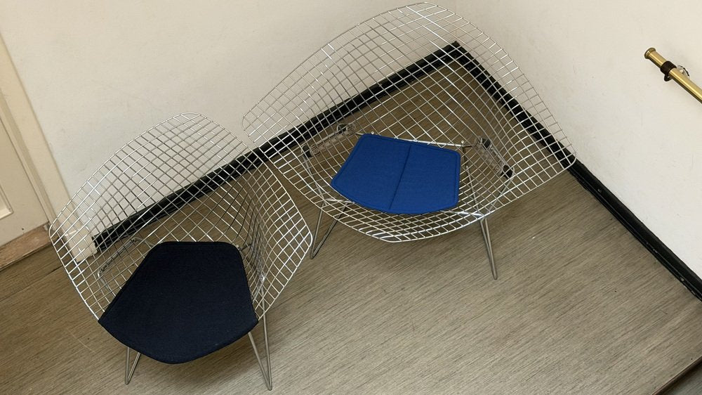 Set von 2 Stühle "Diamond Chair" 421 und 422 von Harry Bertoia für Knoll