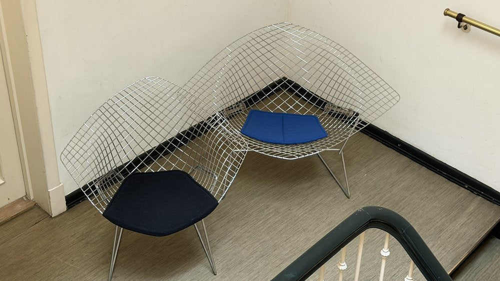 Set von 2 Stühle "Diamond Chair" 421 und 422 von Harry Bertoia für Knoll