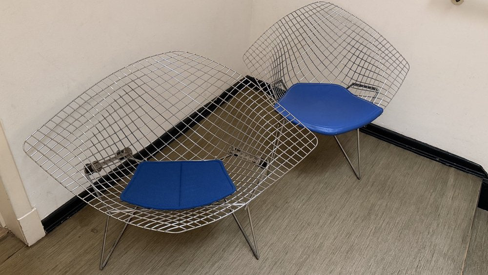 Set von 2 Stühle "Diamond Chair" 421 und 422 von Harry Bertoia für Knoll