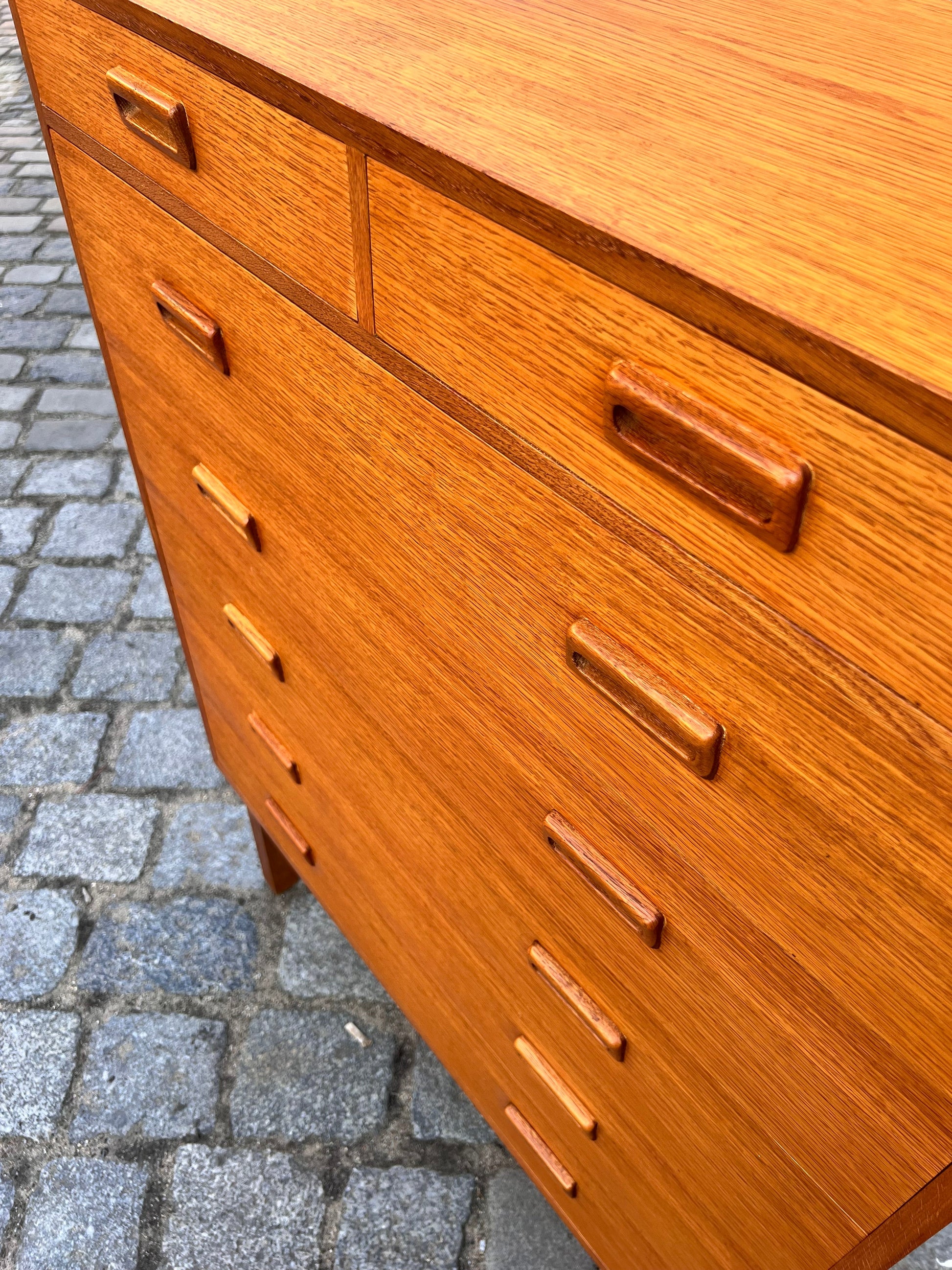 Vintage Tallboy Kommode von Holger Jensen für FDB Møbler mit Doppelgriffen