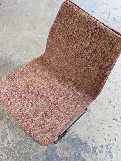 Vintage Sessel Lufthavnsstol von Anden Arkitekt für Duba Møbelindustri orange Chrom