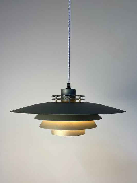 Vintage Hängelampe DE-LUX von Design Light grau