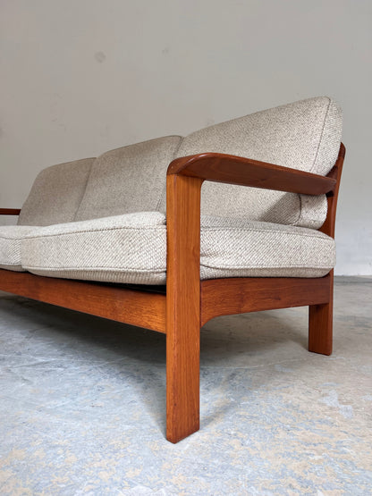Vintage Sofa Teak und Wolle aus Dänemark