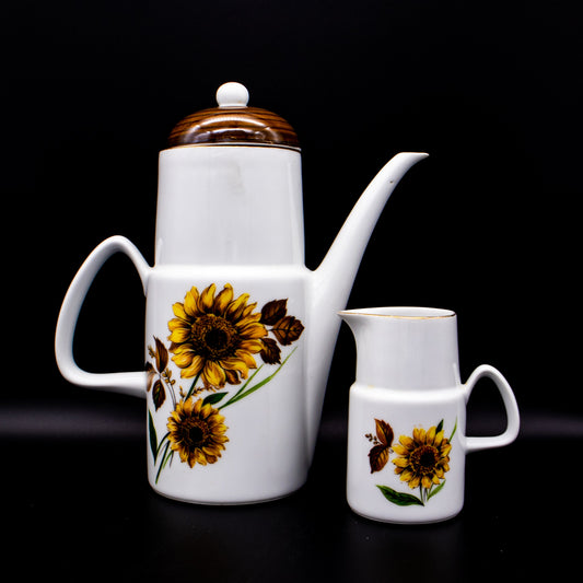 Vintage Kaffeeset Sonnenblume von EPIAG