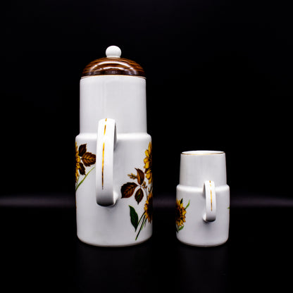 Vintage Kaffeeset Sonnenblume von EPIAG