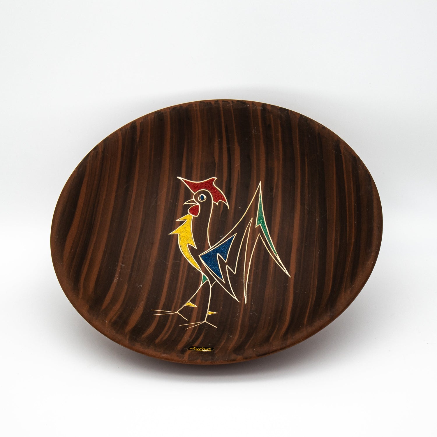 L'Ancora Schale Kera-Teak, leicht aufgestellt