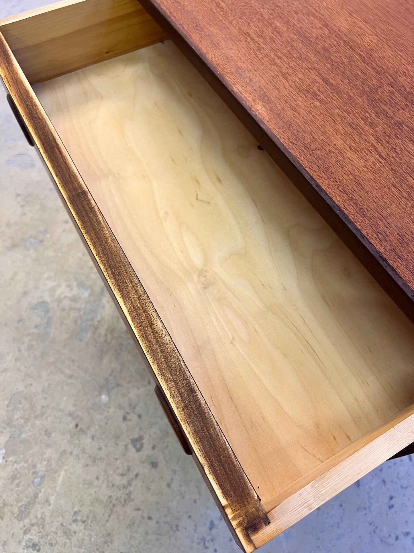Vintage Kommode Teak aus Dänemark, 3 Schublade, braun refurbished