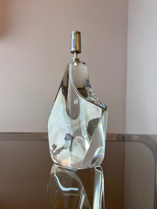 Vintage Kerzenständer Iceberg Glas von Daum Nancy