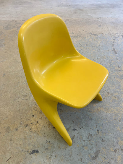 Vintage Kinderstuhl "Casalino 0" von Alexander Begge für Casala, gelb