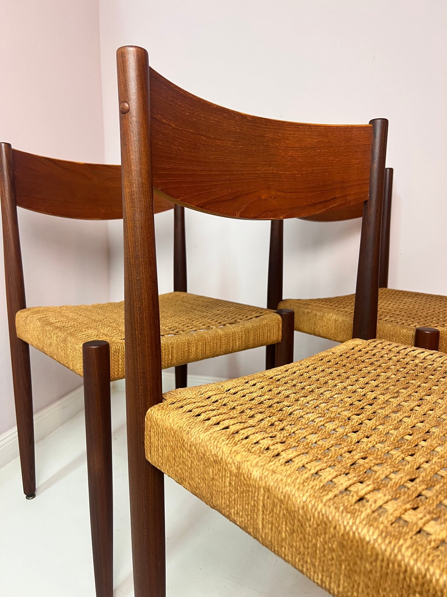 Vintage Stuhl Teak von Poul Volther für Frem Rojle Set von 4