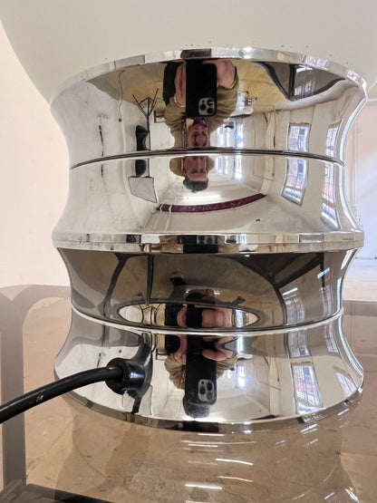 Vintage Tischlampe von VEB NARVA für Leuchtenbau Lengefeld Chrom Opalglas