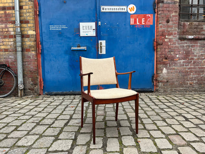 Vintage Armlehnstuhl von Johannes Andersen für Uldum Møbelfabrik mit Wollbezug