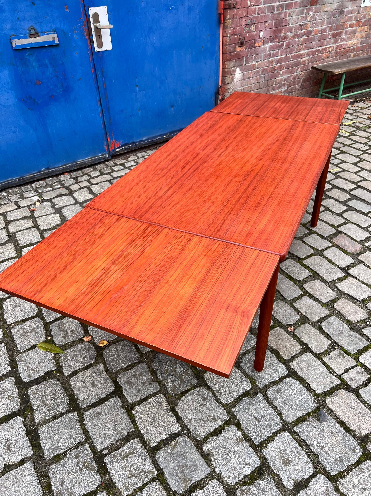 Vintage Esstisch von Henning Kjærnulf für keine Marke, ausziehbar, Teak