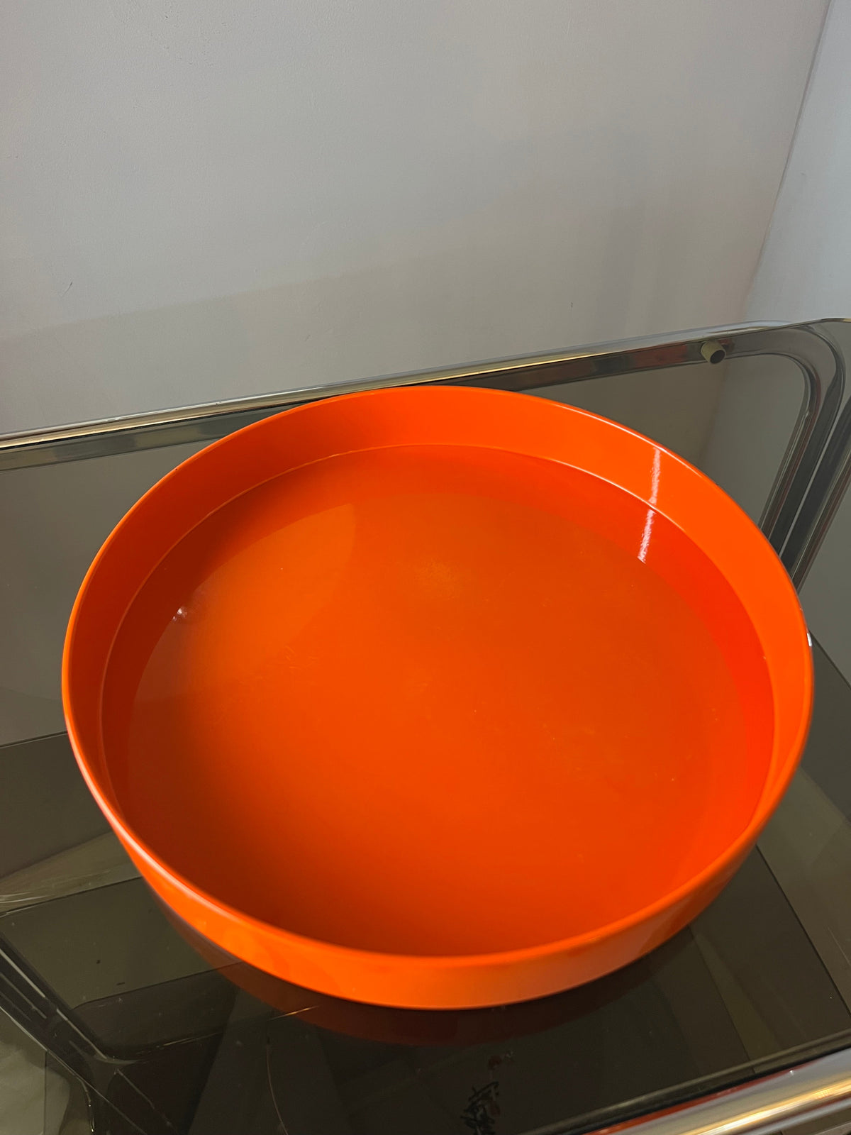 Tablett orange Metall von Boltze Design