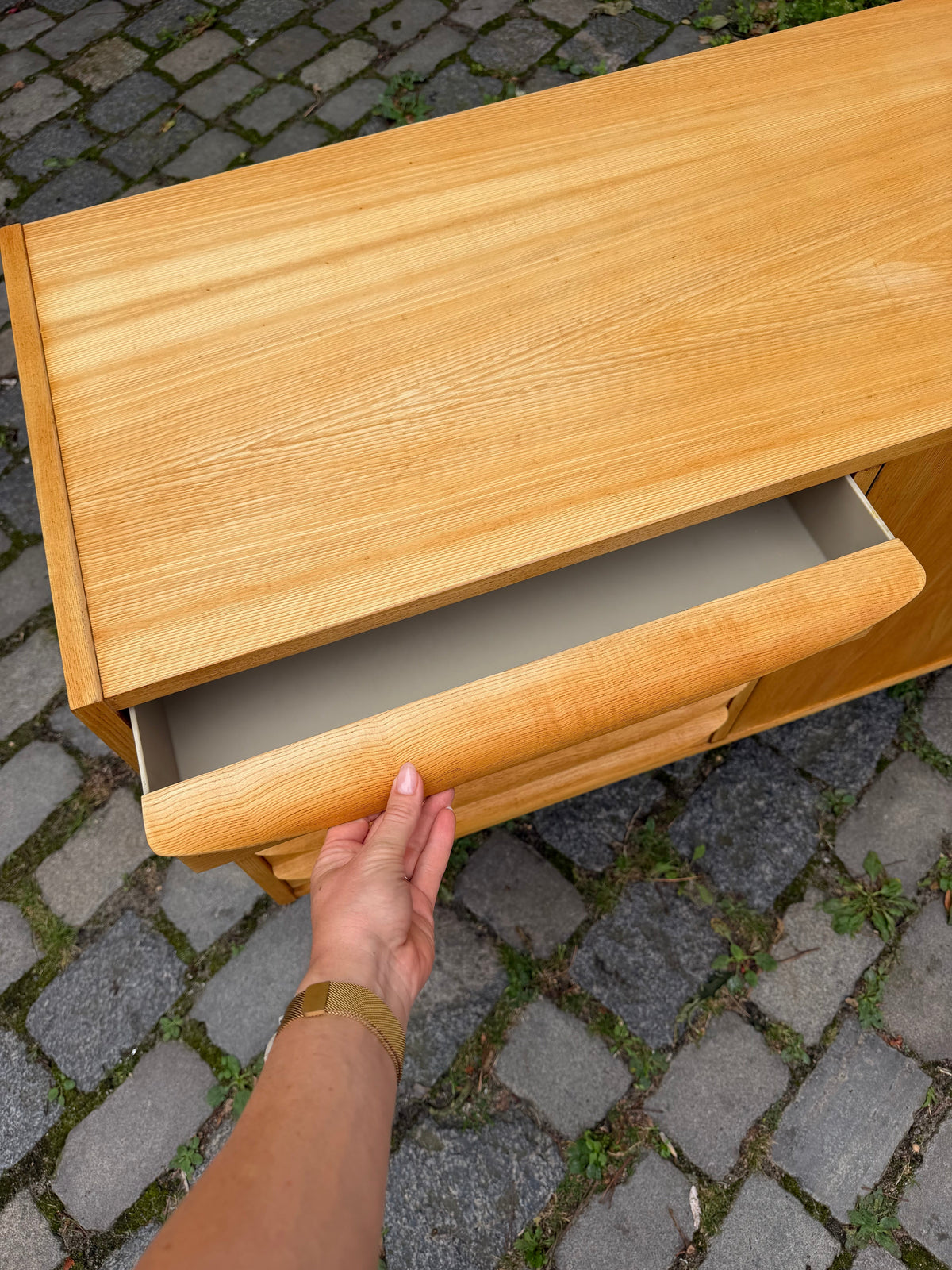 Vintage Sideboard Typ 602/K Esche von Franz Ehrlich für Hellerau