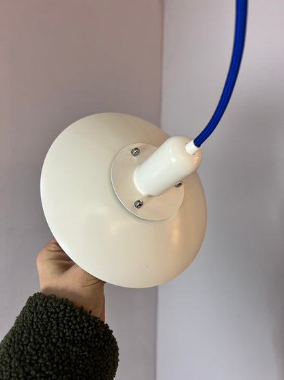 Vintage Lamellenlampe weiß Dänemark