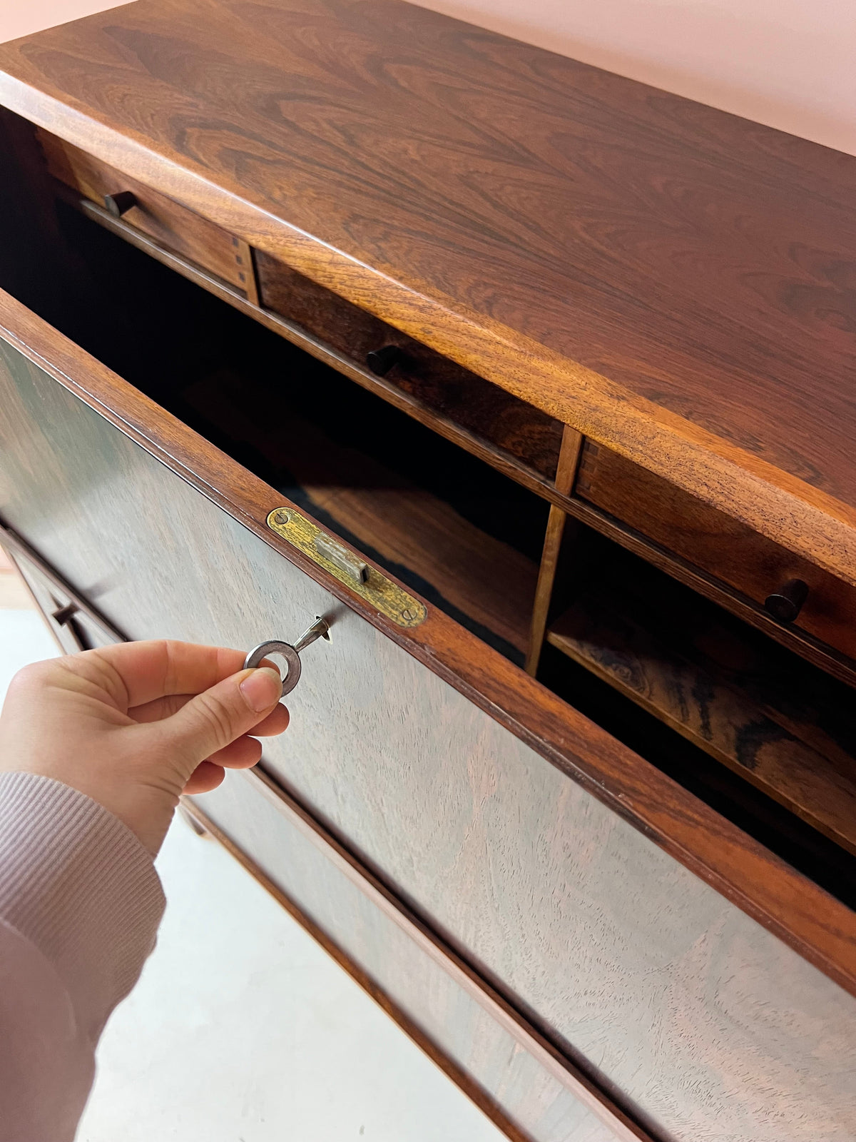 Vintage rosewood secretary by Bernhard Pedersen &amp; Son