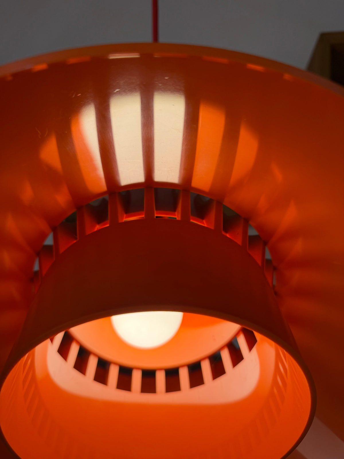 Hängelampe "Solar" orange von Svend Middelboe für Nordisk Solar Compagni
