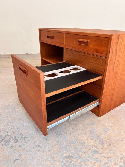 Vintage Barschrank Teak mit Minibar, Dänemark