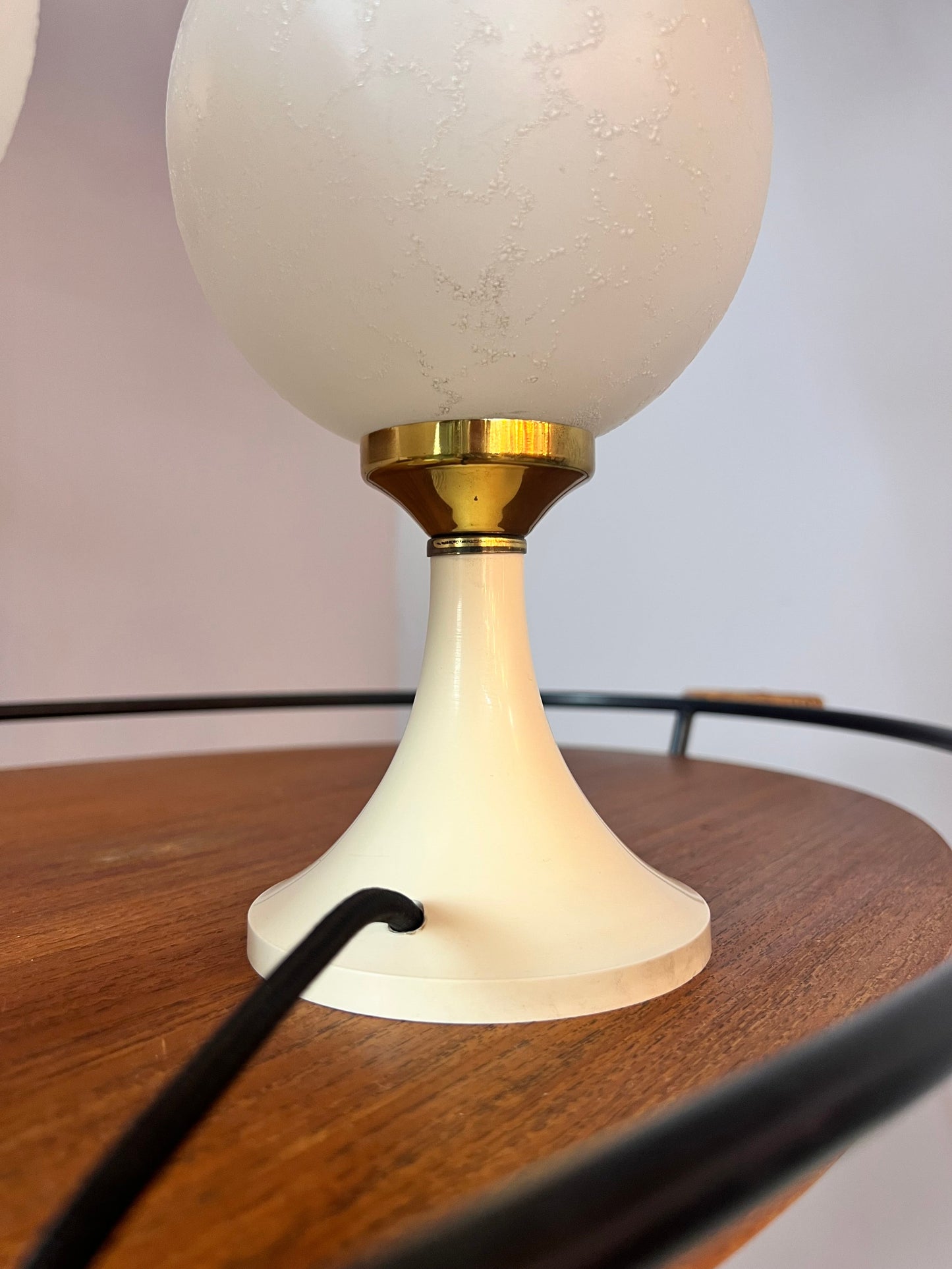 Lampe de chevet vintage avec base tulipe, lot de 2