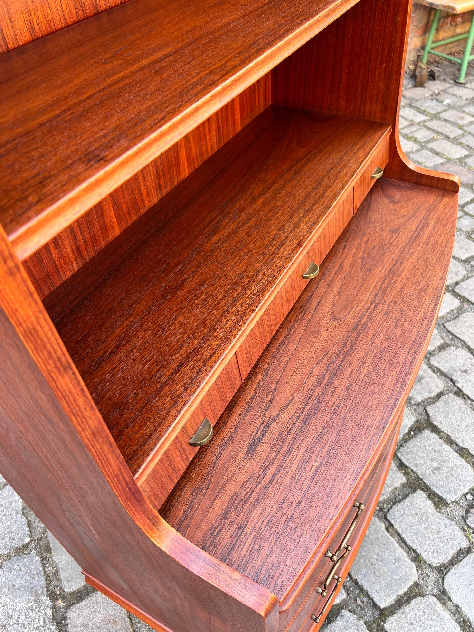 Bücherregal mit Sekretär und Kommode Teak Dänemark