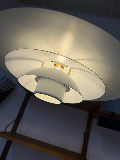 Vintage Lamellenpendelleuchte weiß von Formlight