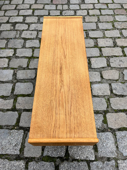 Lowboard Eiche mit Messinggriffen