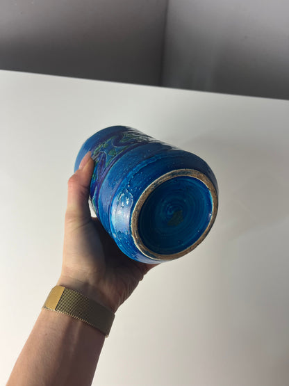 Vintage Vase Azul Rimini von Aldo Londi für Bitossi
