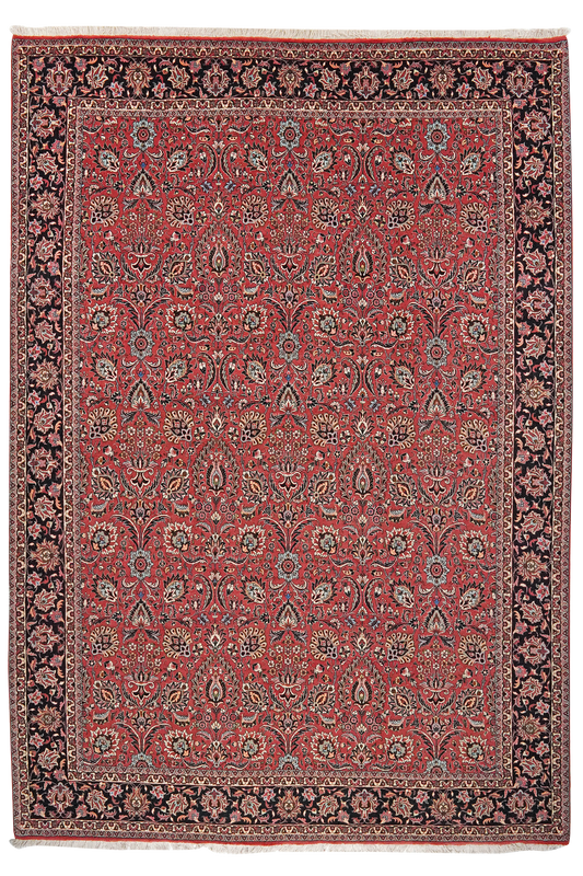Vintage Bidjar Carpet 296x207cm Colorful Nature-Inspired Motifs
