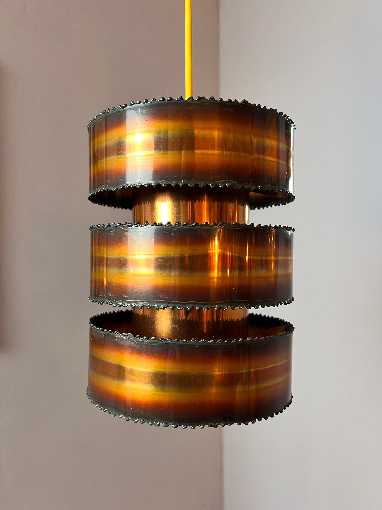 Vintage Hängelampe von Svend Aage Holm Sørensen für Holm-Sørensen und Co, Kupfer