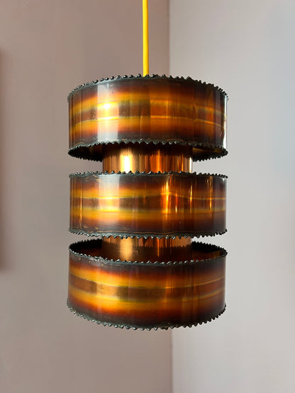 Vintage Hängelampe von Svend Aage Holm Sørensen für Holm-Sørensen und Co, Kupfer