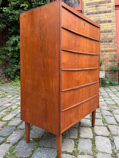 Vintage Kommode Teak Dänemark, 6 Schubladen, Mid-Century