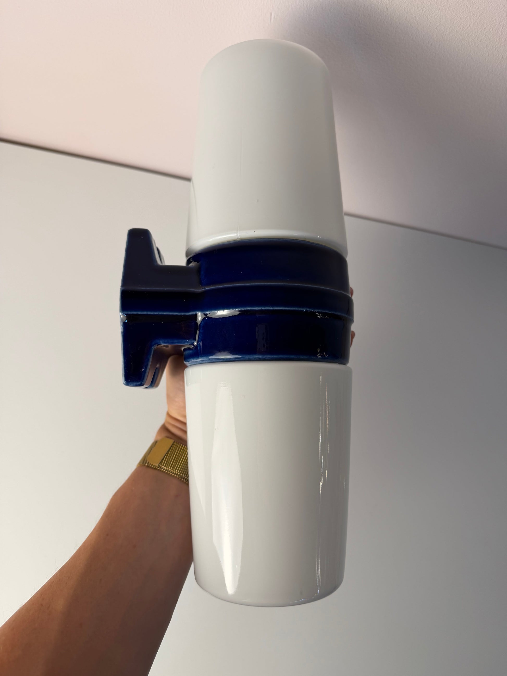 Vintage Wandlampe Modell 6065 blau von Sigvard Bernadotte für Ifö
