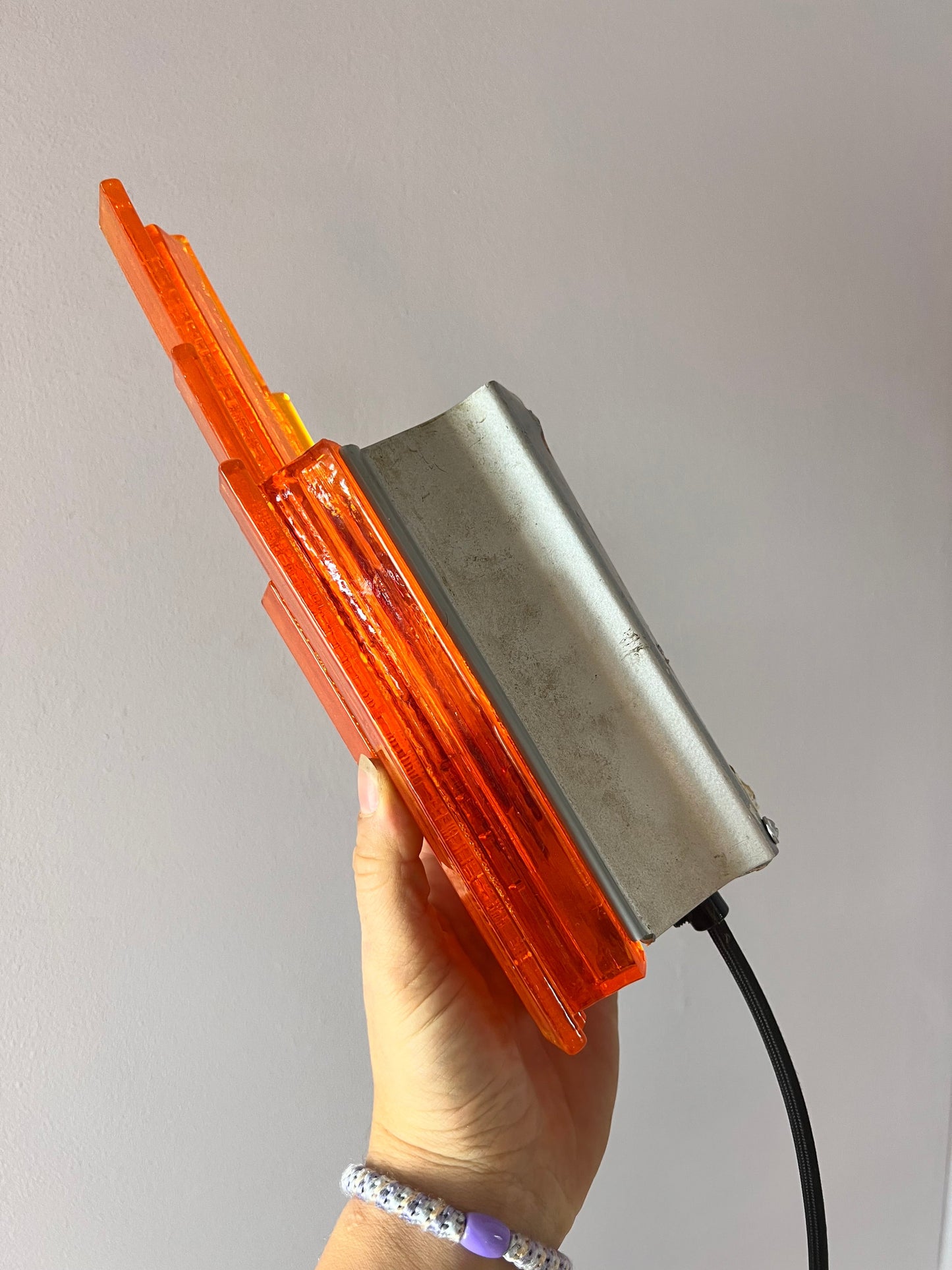 Vintage Wandlampe orange von Claus Bolby für Cebo