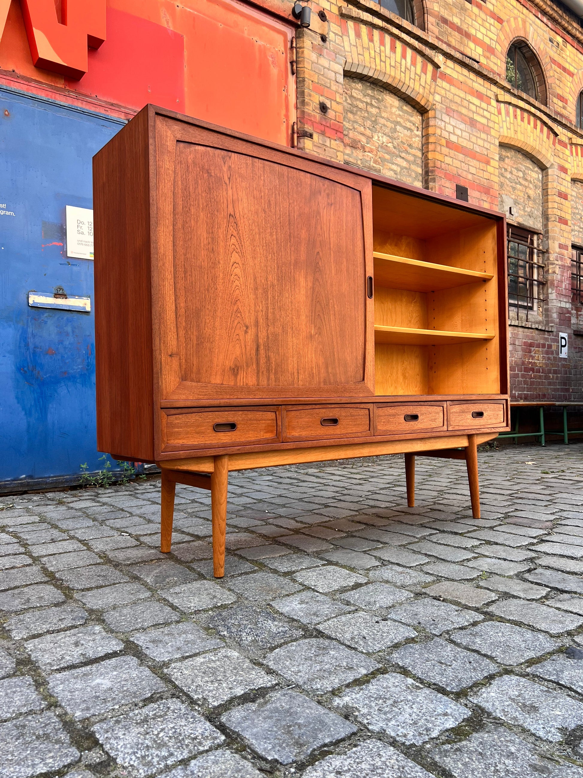 Vintage Highboard Teak aus Dänemark
