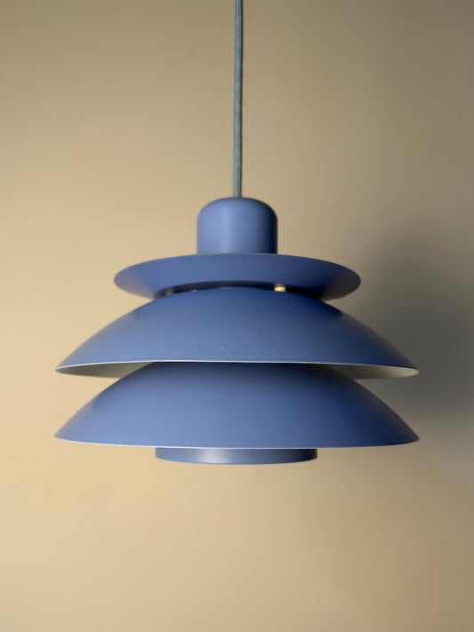 Vintage Lamellenlampe Typ 776 hellblau von Horn