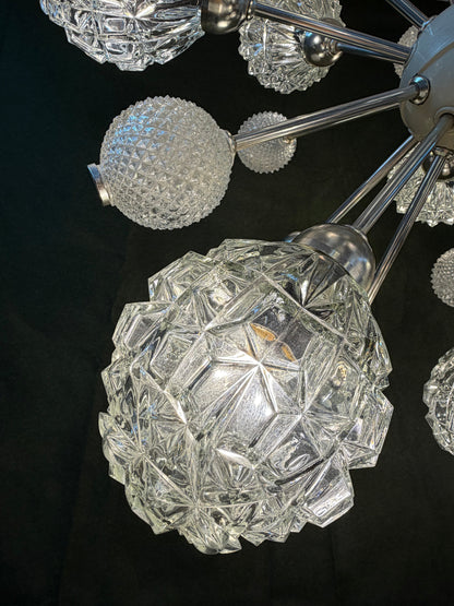 Sputnik Kronleuchter von Elektrofém ISZ, Space Age