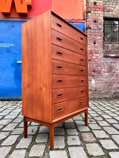 Vintage Kommode Teak mit 7 Schubladen aus Dänemark