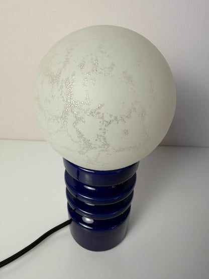 Vintage Tischlampe Keramik und Glas von Cari Zalloni für Dümler und Breiden