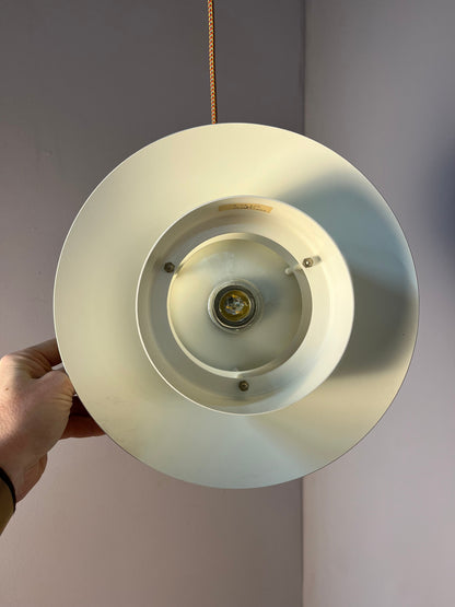 Vintage Lamellenlampe Modell 744 Weiß für Top Lamper E14