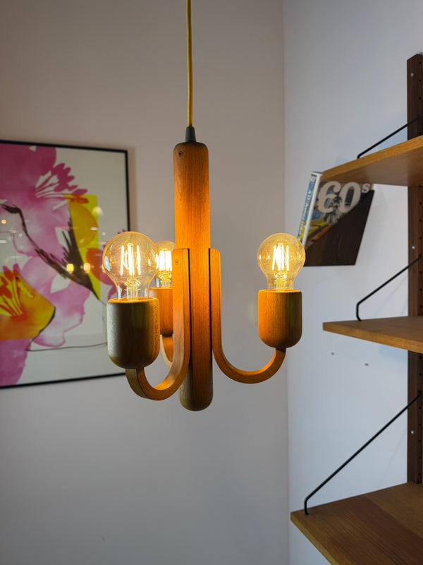Vintage Kronleuchter Teak von DOMUS