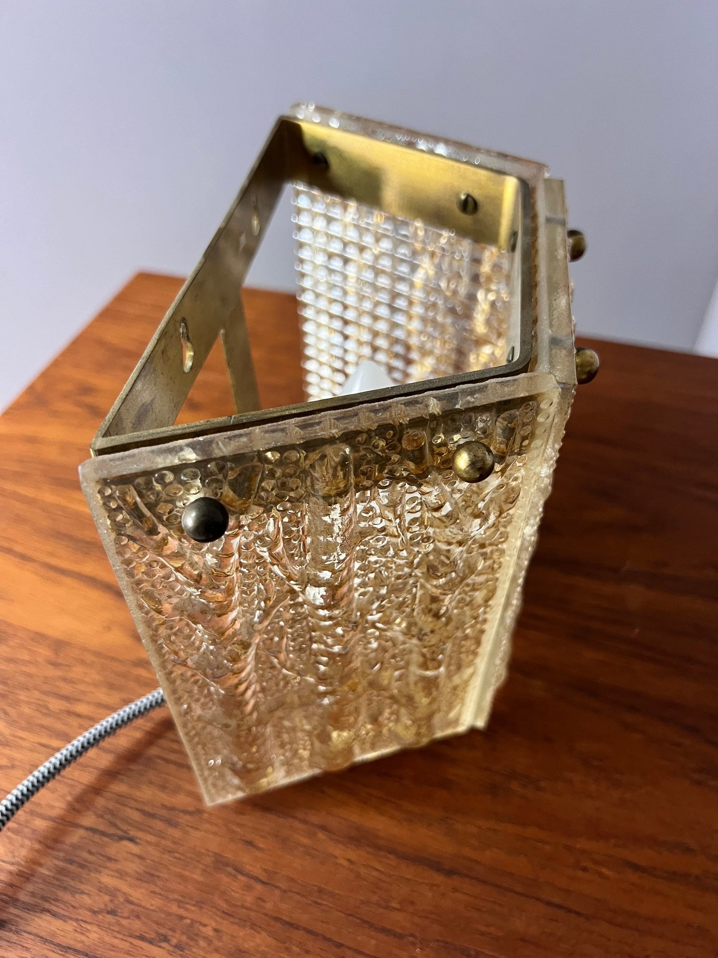 Vintage Wandlampe von Orrefors Schweden